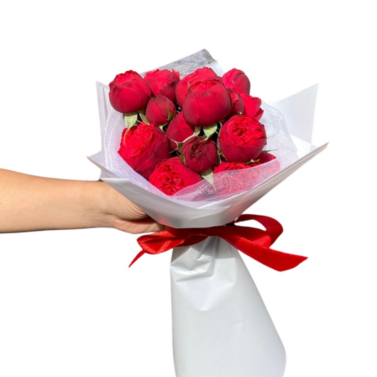 VI REGALANDO AMOR - Ramo Blair Rosas Inglesas Rojas -  Ramo de Flores