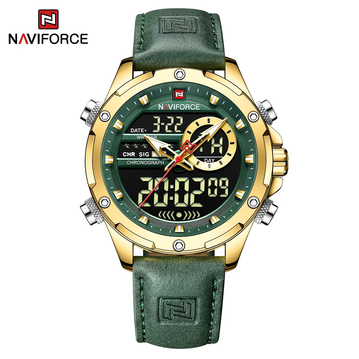 NAVIFORCE - Reloj Naviforce 9208 para Hombre con Correa de Cuero en Caja