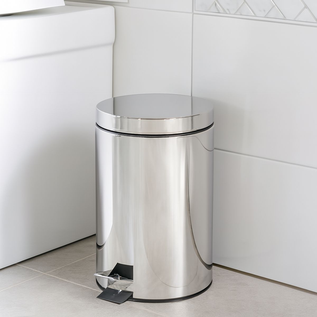 KREA - Papelera  tacho de basura de metal