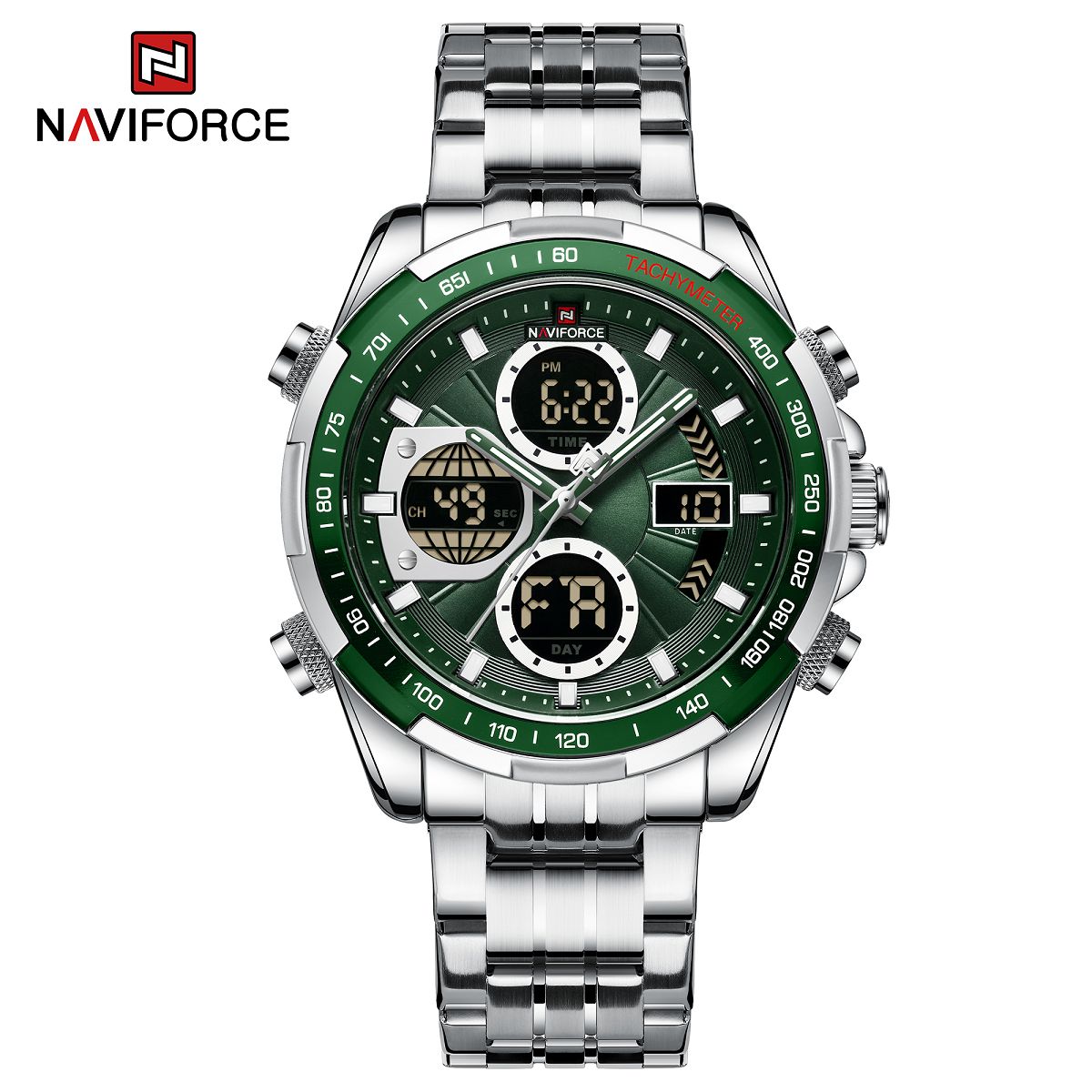 NAVIFORCE - Reloj Naviforce 9197S para Hombre Correa de Acero Inoxidable en Caja