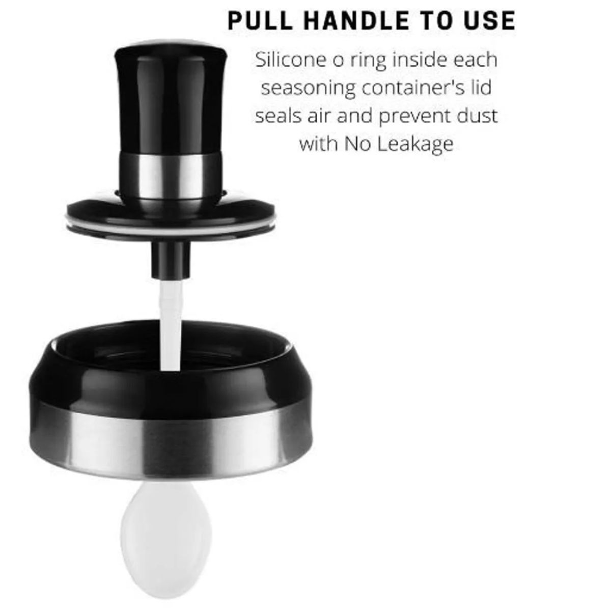 GENERICO - Set de 5 Condimenteros De Vidrio Con Cuchara De 250ml