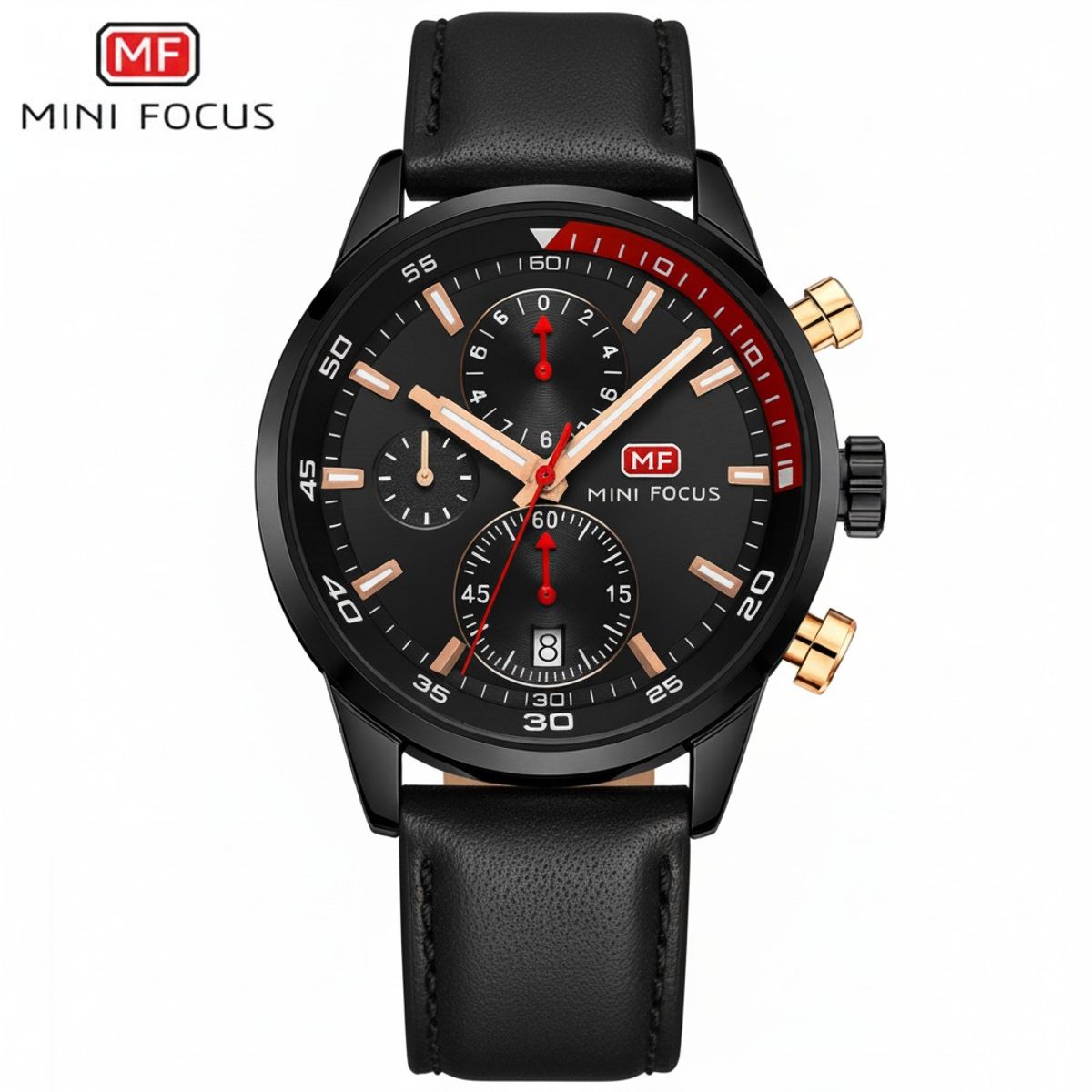MINI FOCUS - Reloj Mini Focus 0017G para Hombre con Correa de Cuero en Caja