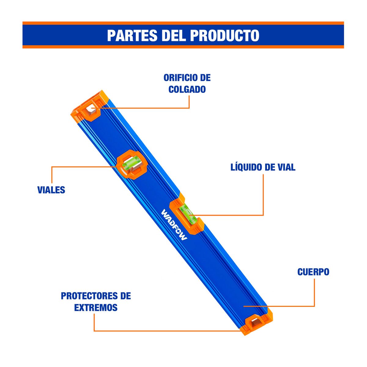 GENERICO - Nivel Magnético 60 Centímetros Compacto Y Preciso - Wsl2g60
