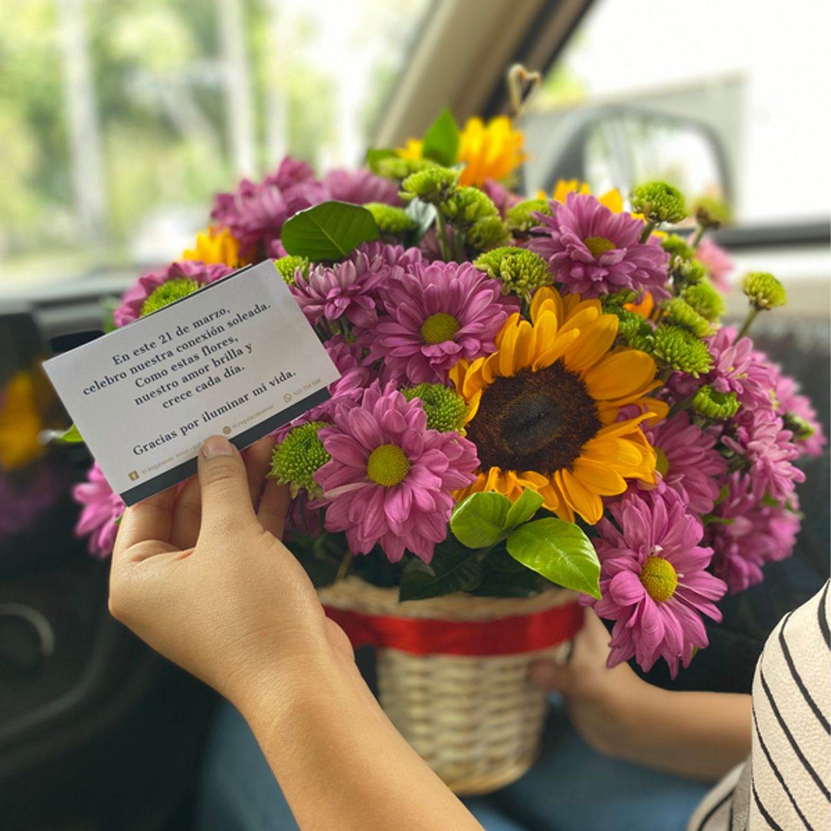 GENERICO - Canasta Marite - Flores Amarillas - Girasoles- ramo de flores