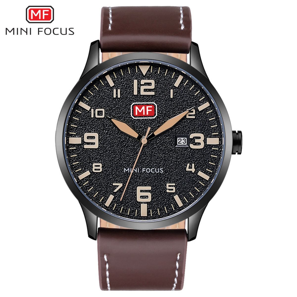 MINI FOCUS - Reloj Mini Focus 0158G para Hombre con Correa de Cuero en Caja