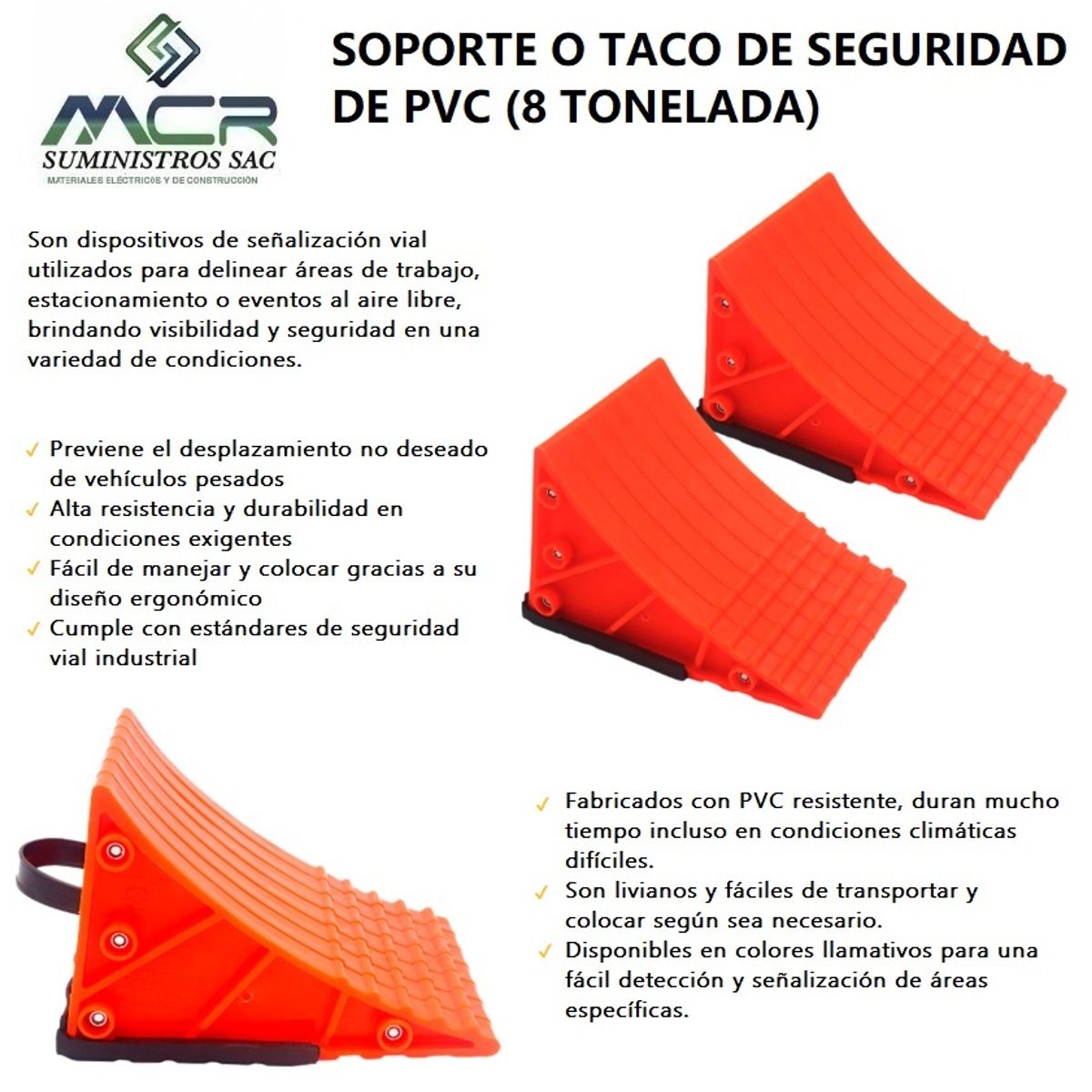 GENERICO - TACO DE SEGURIDAD DE PVC 8 TONELADA