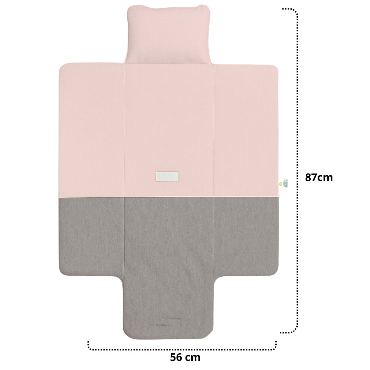 GENERICO - Cambiador de Pañal Portátil con Almohada Bebé Rosado Claro