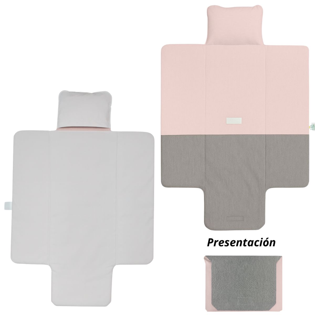 GENERICO - Cambiador de Pañal Portátil con Almohada Bebé Rosado Claro