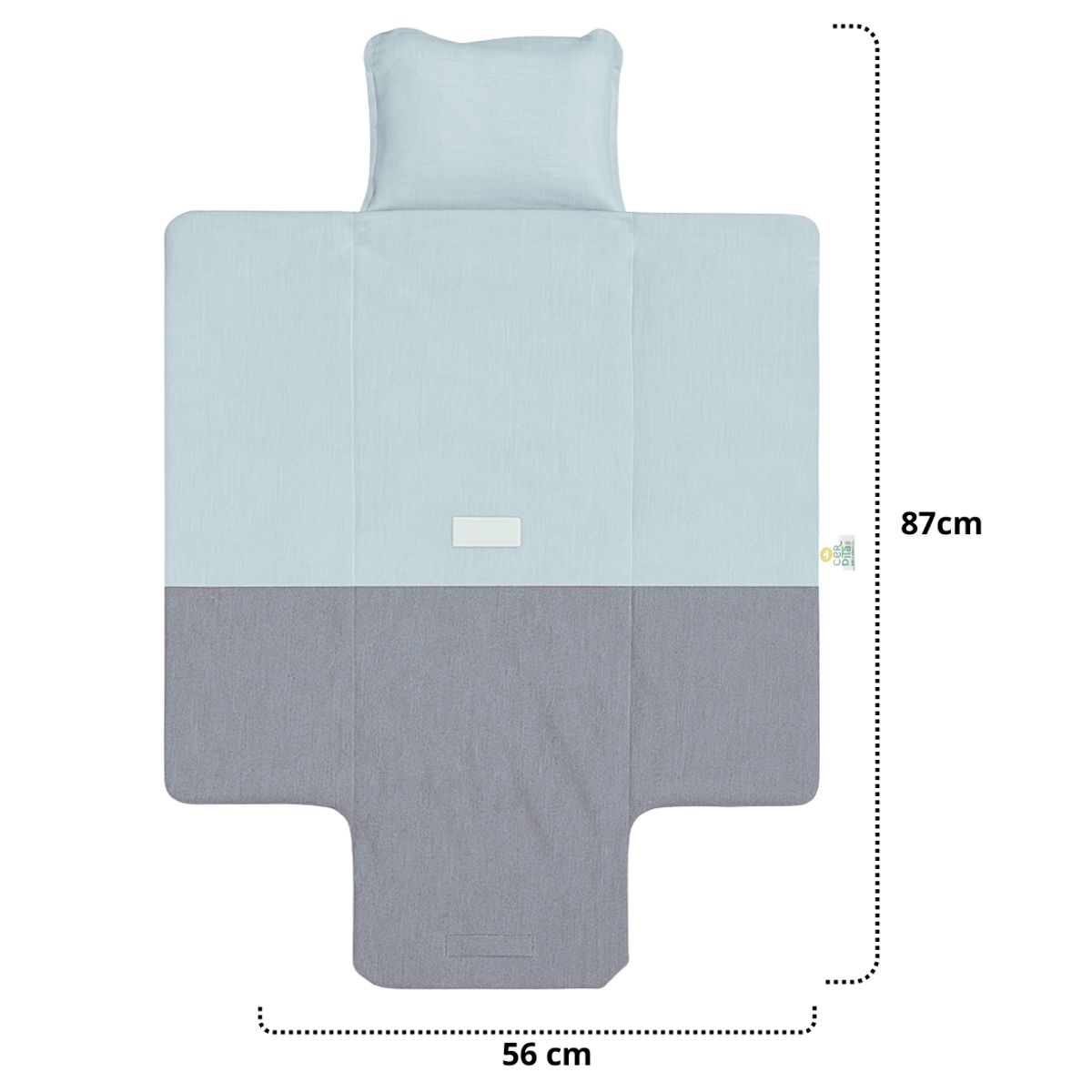 GENERICO - Cambiador De Pañal Portátil con almohada Bebés Celeste claro