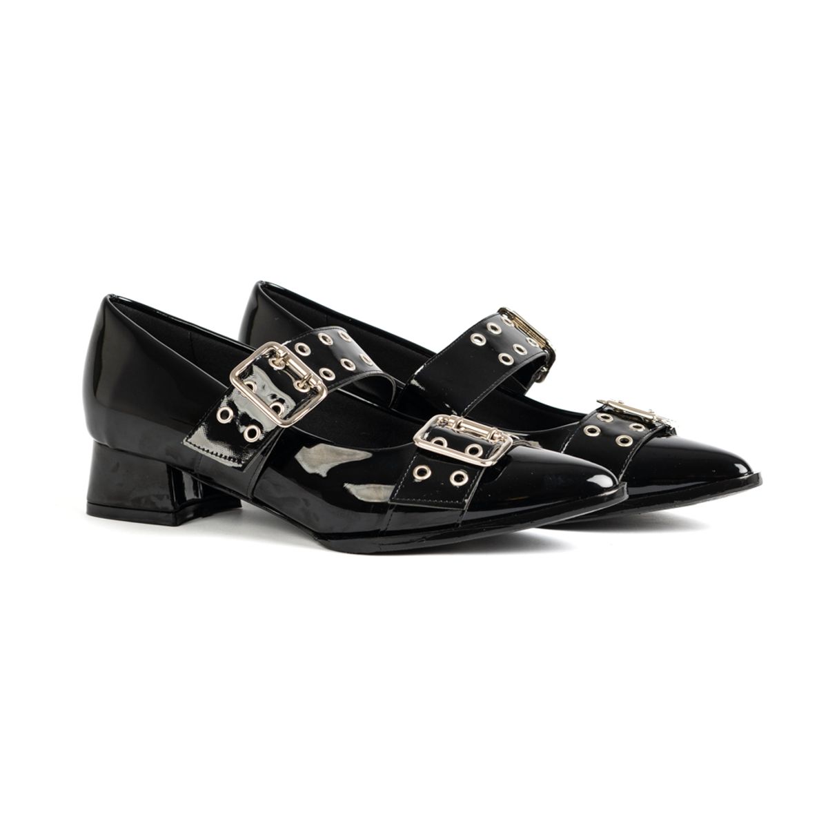 PALINI SHOES - taco 3 en punta para mujer color negro