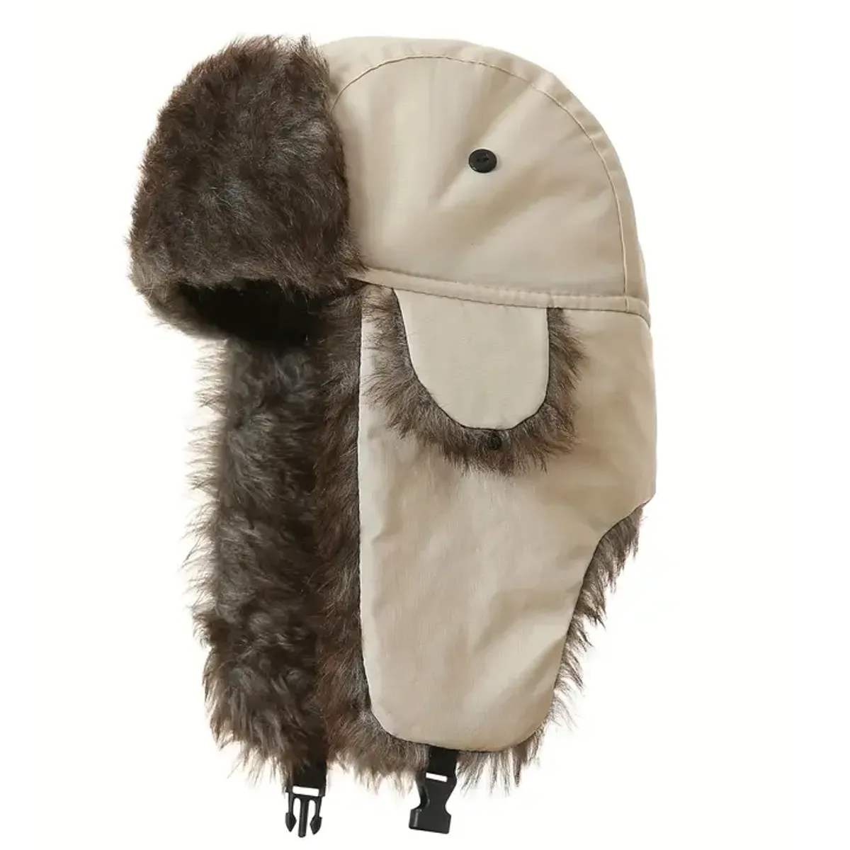 100 PERCENT - Sombrero Gorro Ruso Ushanka Invierno Frio Abrigo Beige