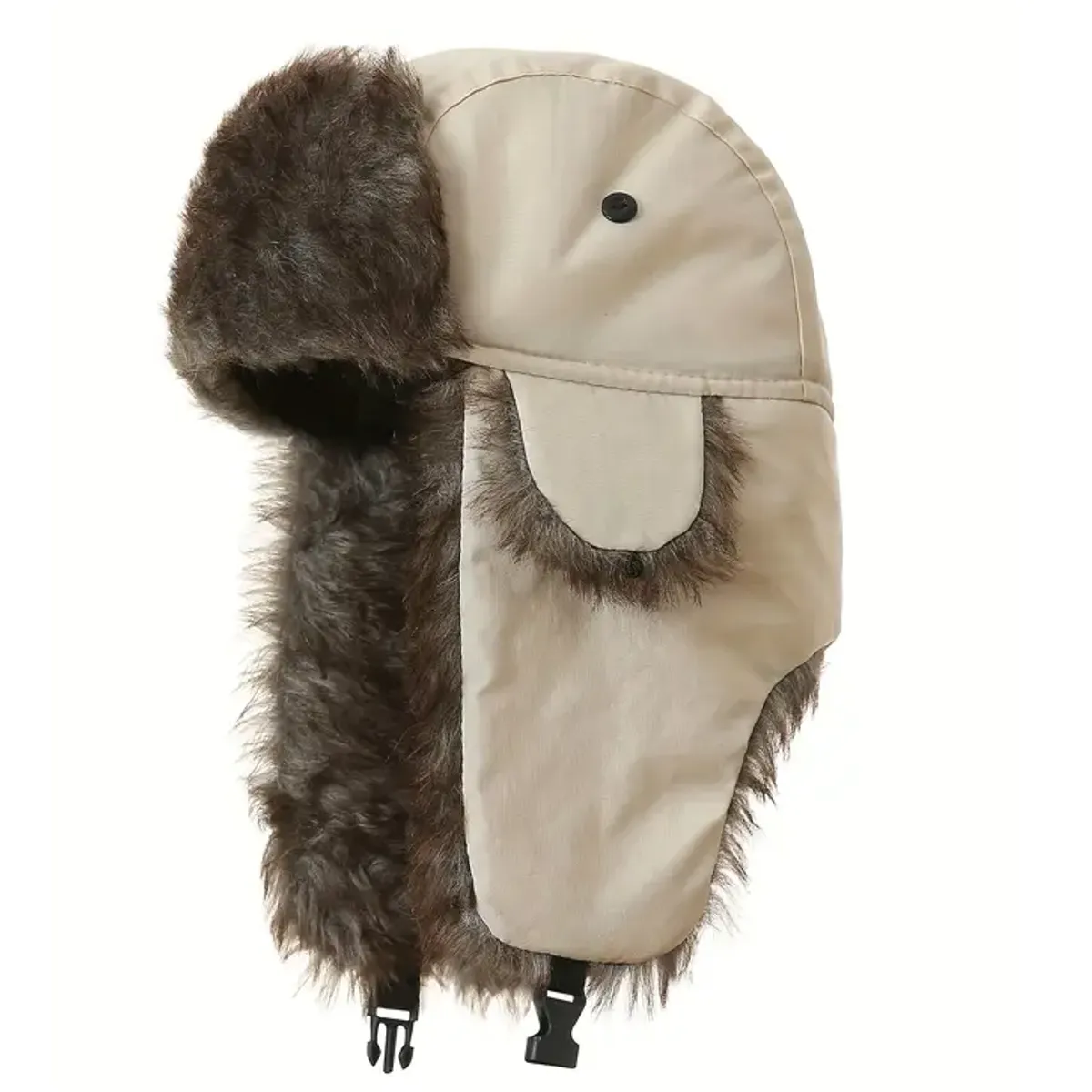 100 PERCENT - Sombrero Gorro Ruso Ushanka Invierno Frio Abrigo Beige