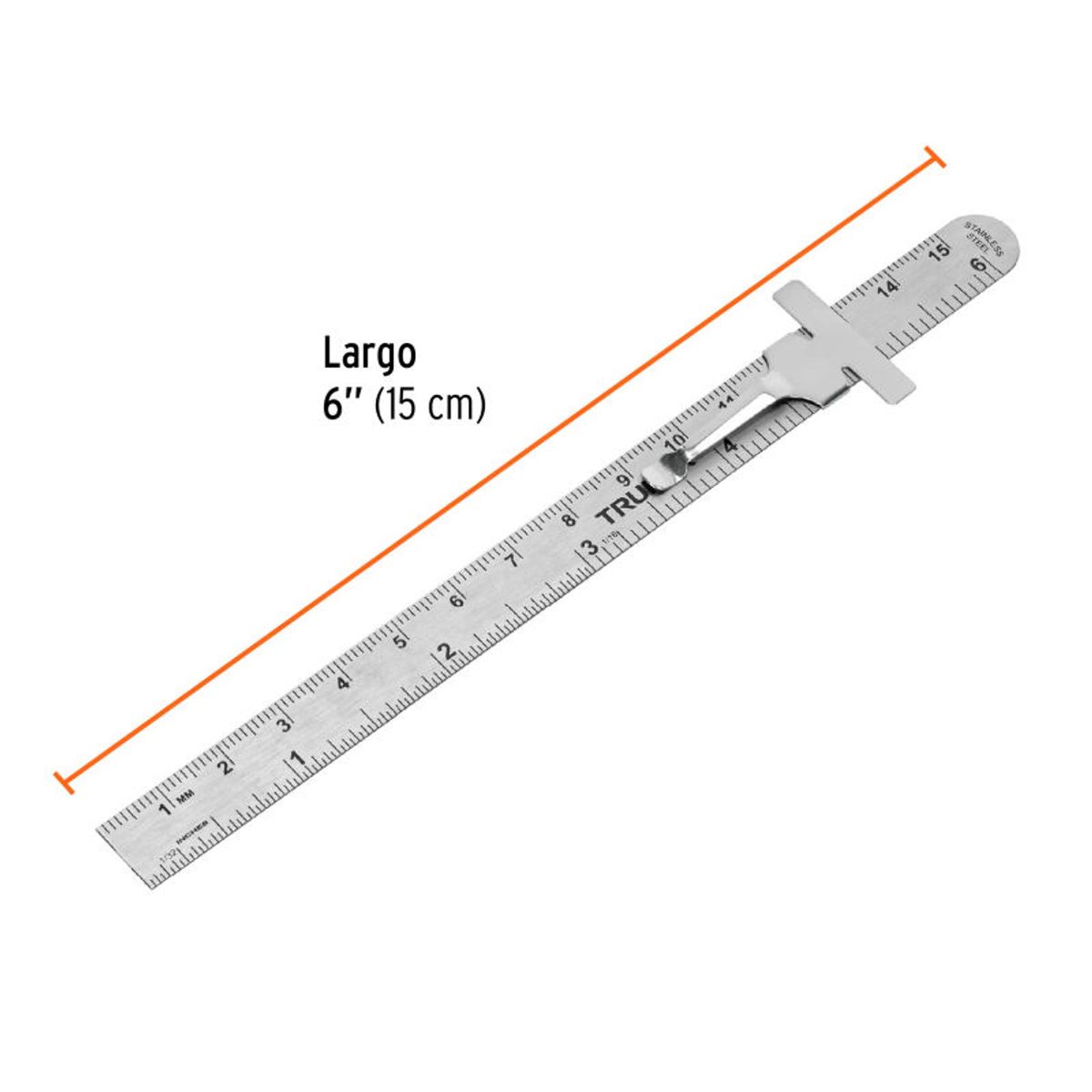 TRUPER - Regla 15 cm de acero inoxidable de bolsillo Truper - 101810