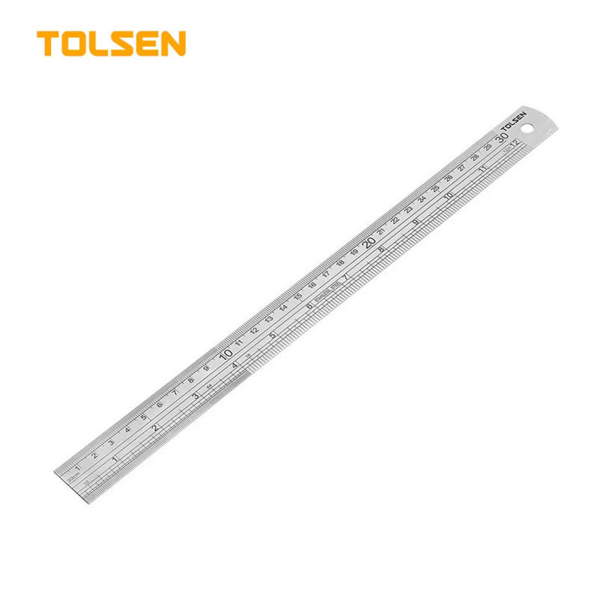 TOLSEN - REGLA DE ACERO INOXIDABLE 300X25X1MM TOLSEN 35026