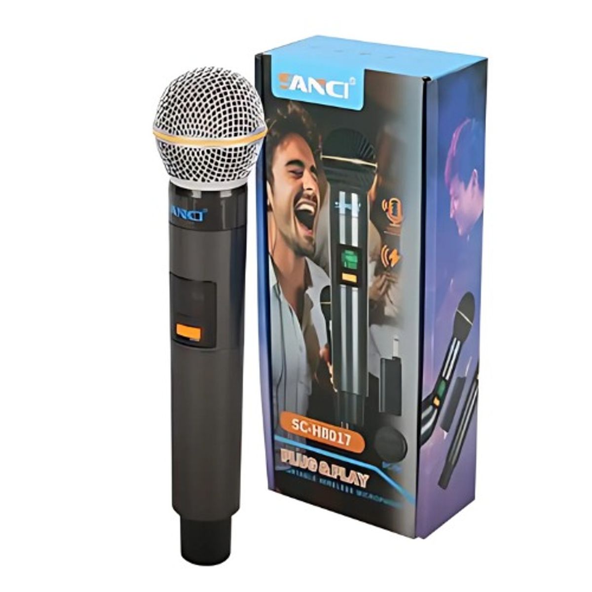 SANC - Micrófono Inalámbrico Recargable Sanci Sc-h8017