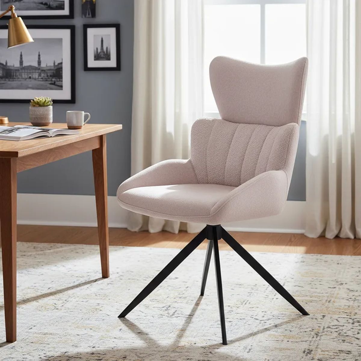 BUCKINGHAM - Butaca Giratoria 360° Buckingham Octavia Blanca