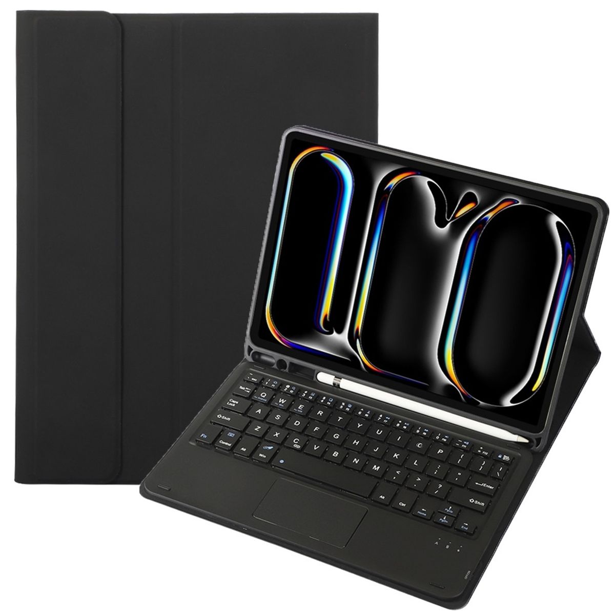 GENERICO - Funda Con Teclado Bluetooth Touchpad para iPad Pro 11 M4 - NEGRO