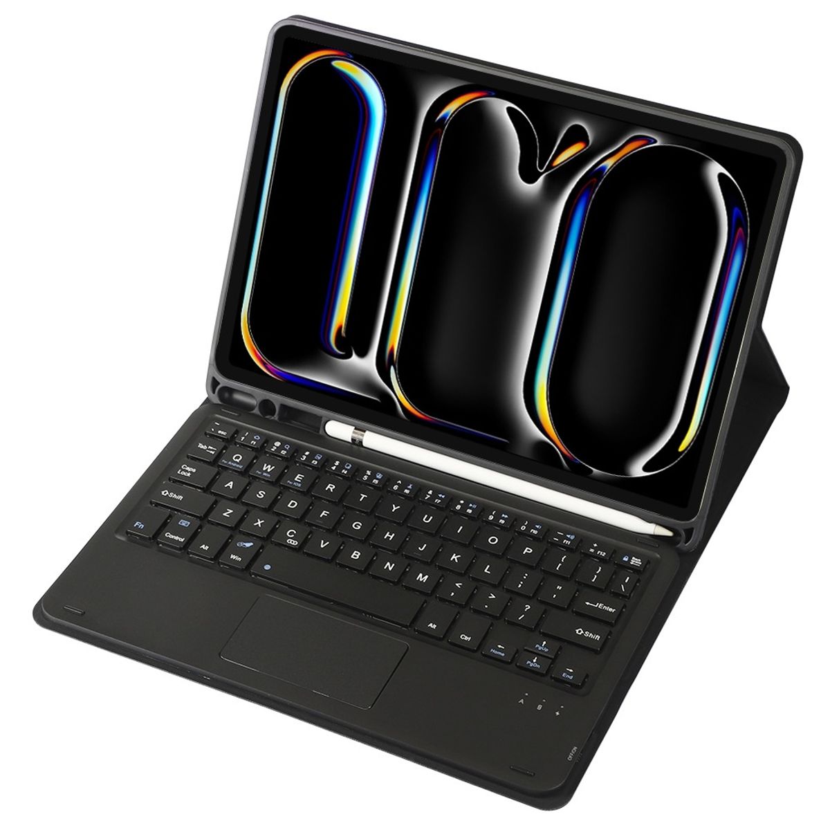 GENERICO - Funda Con Teclado Bluetooth Touchpad para iPad Pro 11 M4 - NEGRO