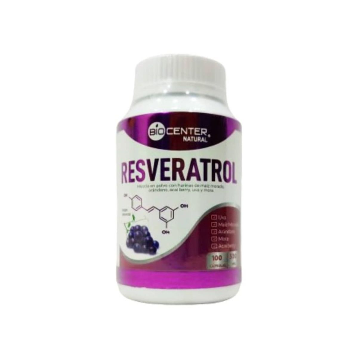 BIOCENTER NATURAL - Resveratrol x 100 100 Unidades - BioCenter Natural