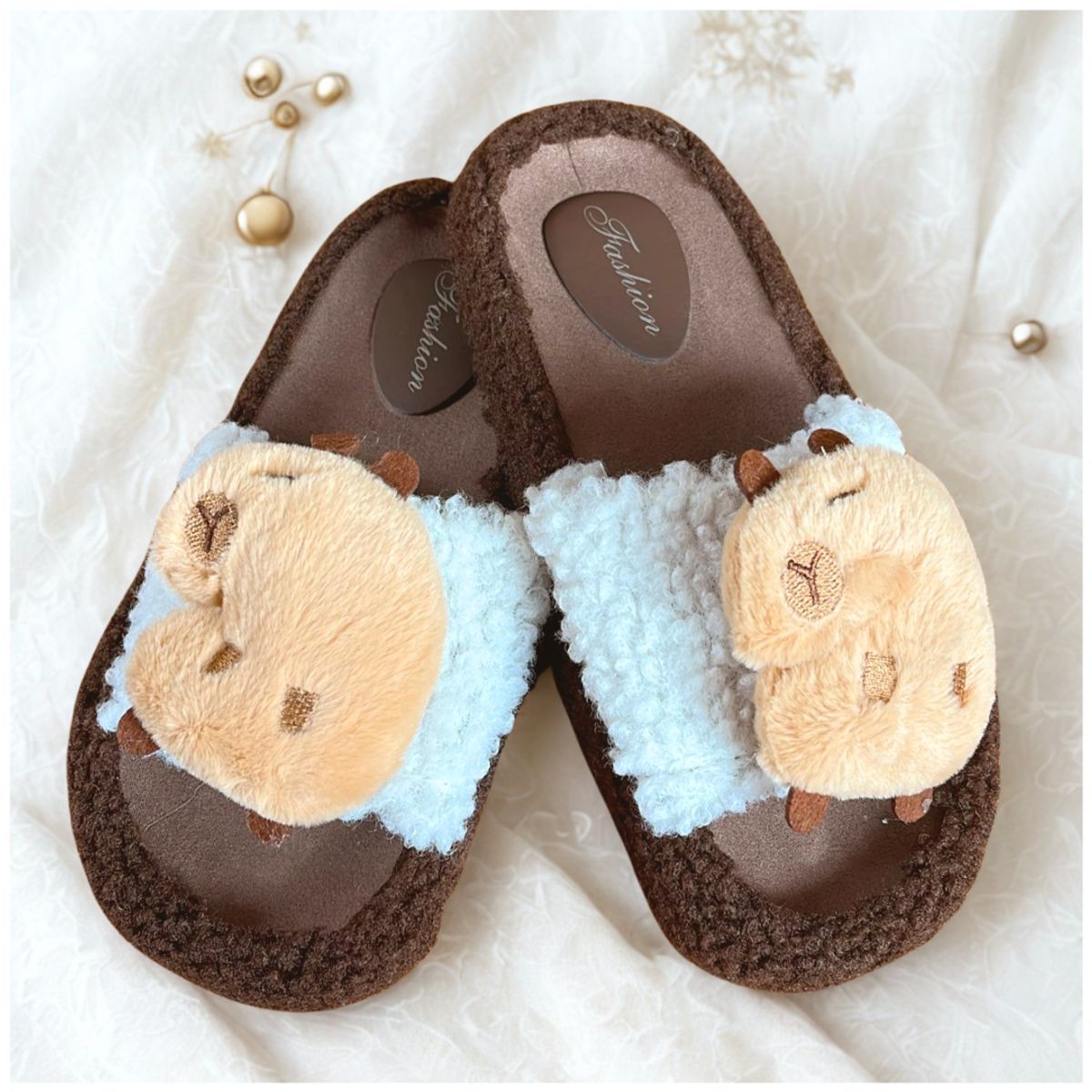 INSPIRA - Sandalias Pantuflas de Capibara Kawai