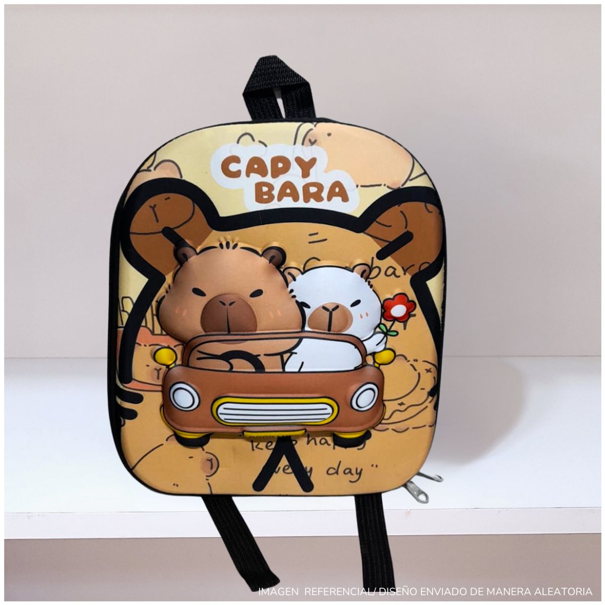 GENERICO - Mochila Capibara Escolar Kawai Niños y Niña