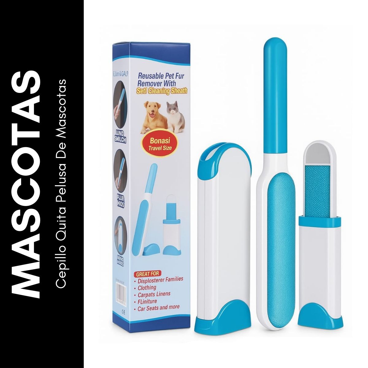 GENERICO - Cepillo Quita Pelusa De Mascotas