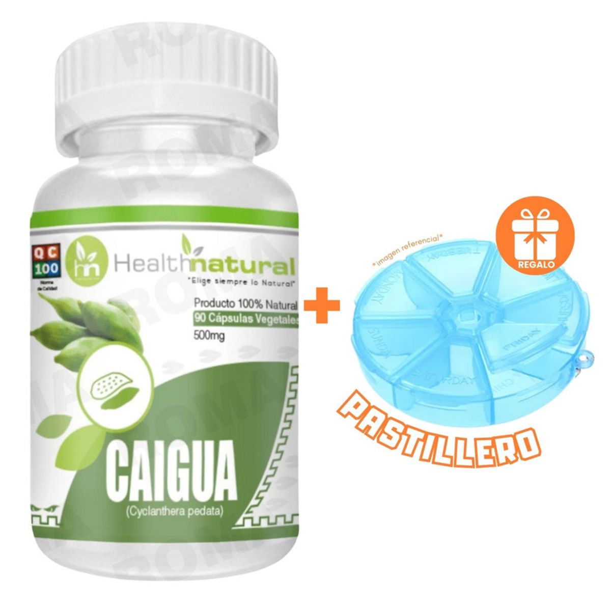 HEALTHNATURAL - CAIGUA HEALTHNATURAL 500MG + REGALO PASTILLERO