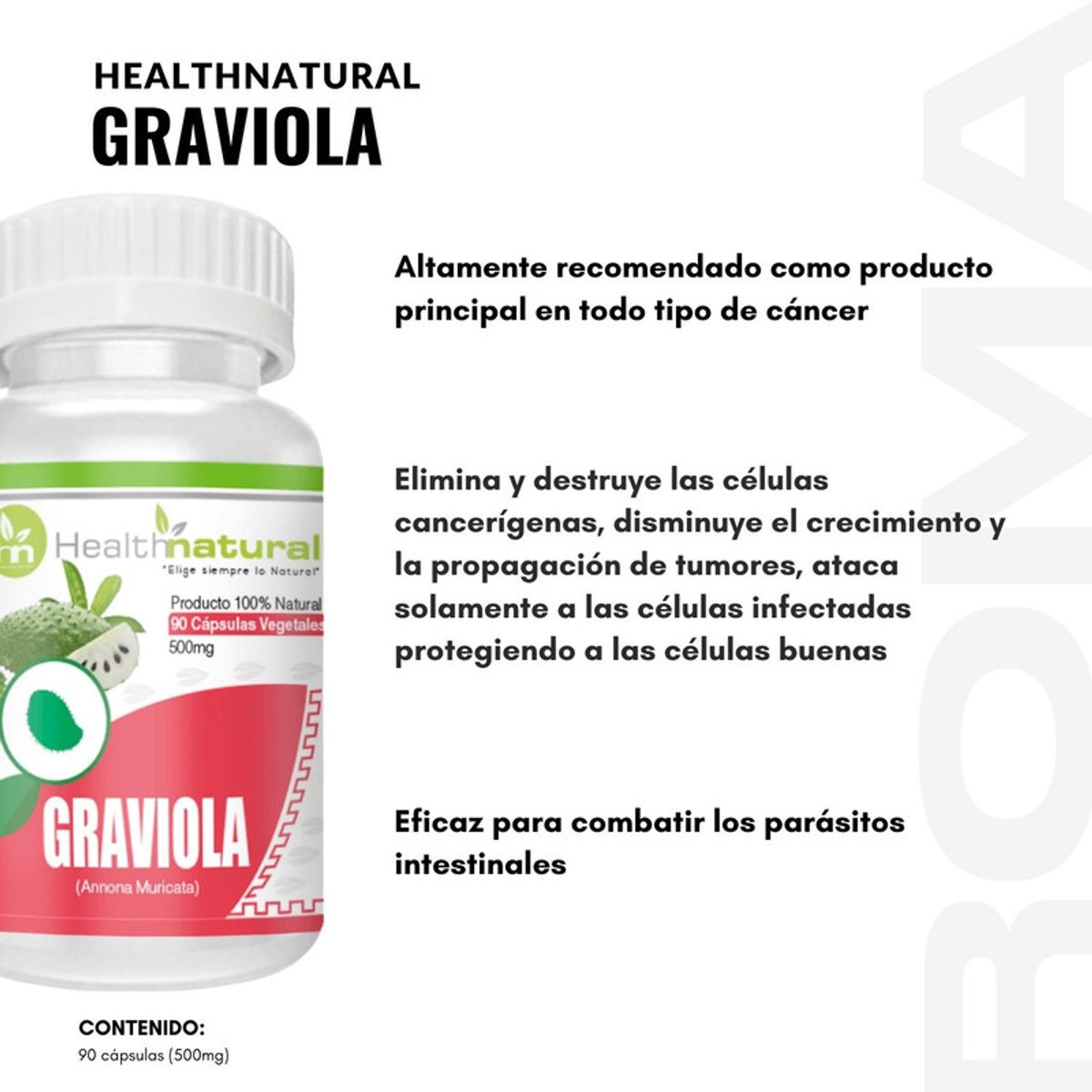 HEALTHNATURAL - PACK 2 GRAVIOLA HEALTHNATURAL 1000MG + REGALO PASTILLERO