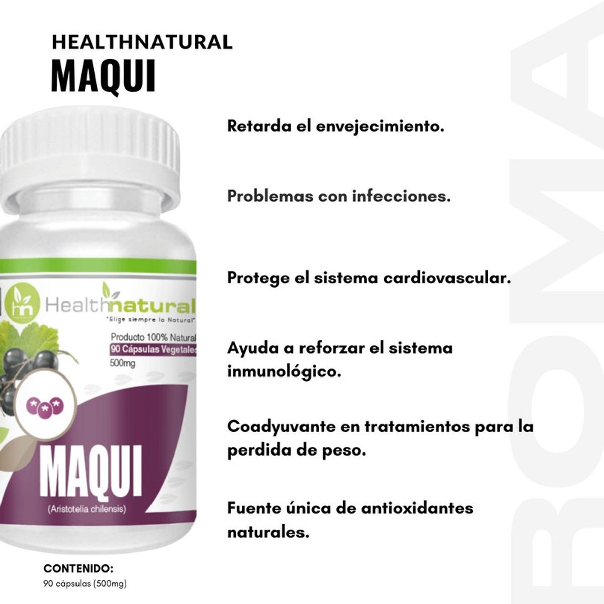 HEALTHNATURAL - PACK 3 MAQUI HEALTHNATURAL 1500MG + REGALO PASTILLERO