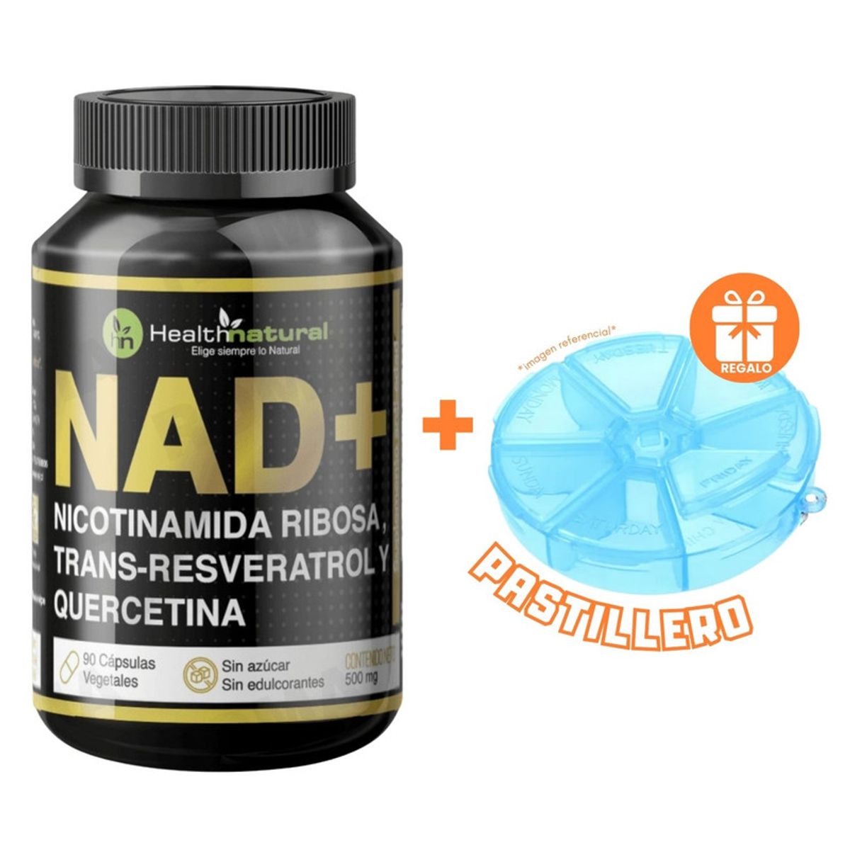 HEALTHNATURAL - NAD+ HEALTHNATURAL 500MG + REGALO PASTILLERO
