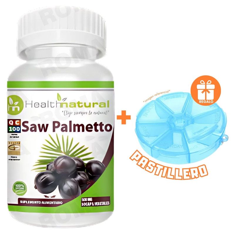 HEALTHNATURAL - SAW PALMETTO HEALTHNATURAL 500MG + REGALO PASTILLERO
