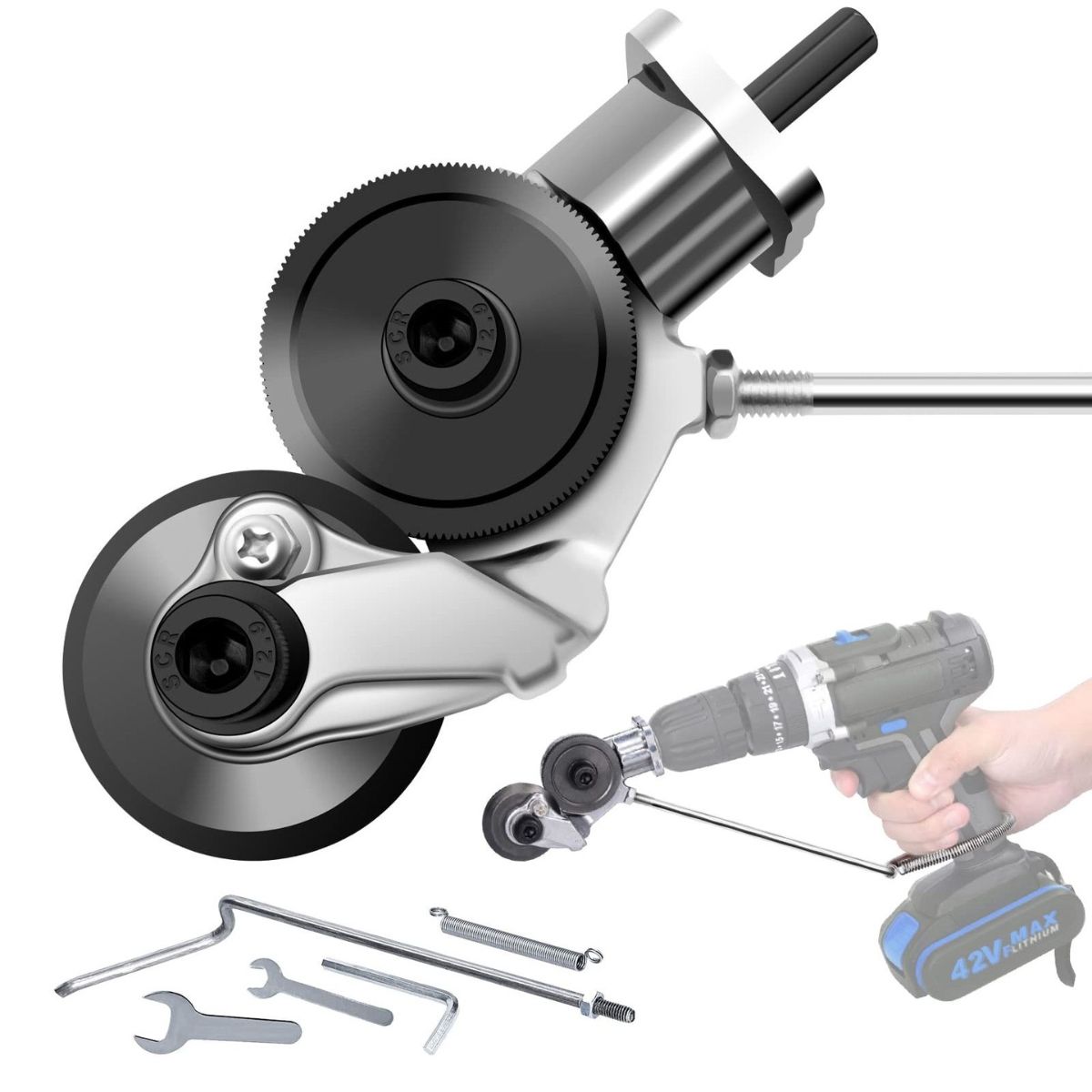 GENERICO - Adaptador Cortador de Calamina para Taladro