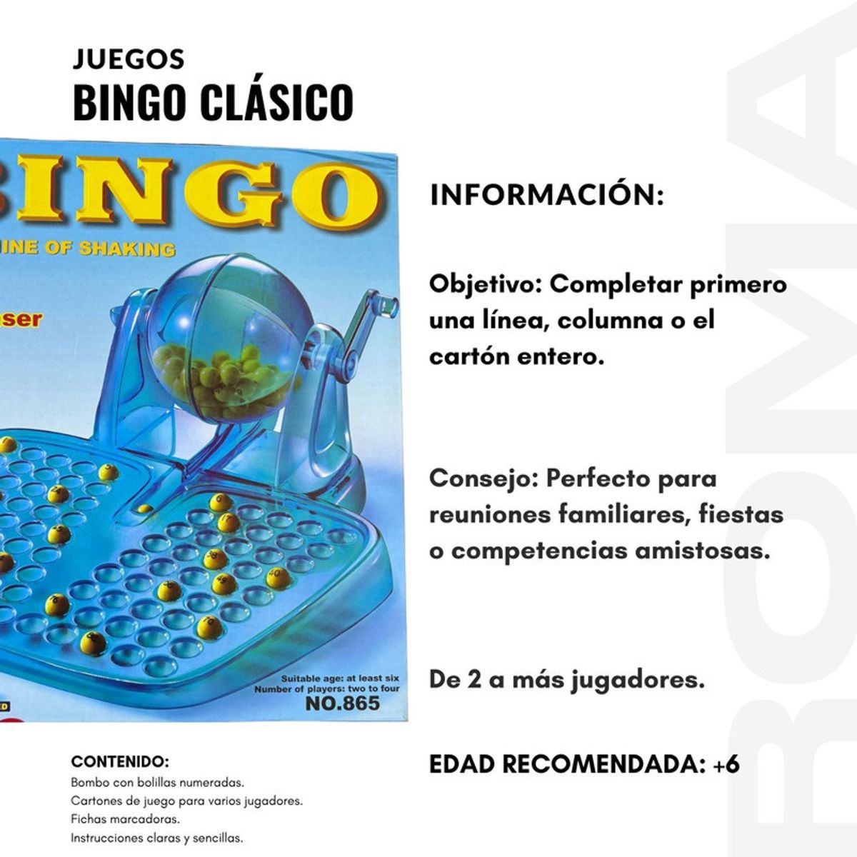 GENERICO - BINGO FAMILIAR CLÁSICO - JUEGO