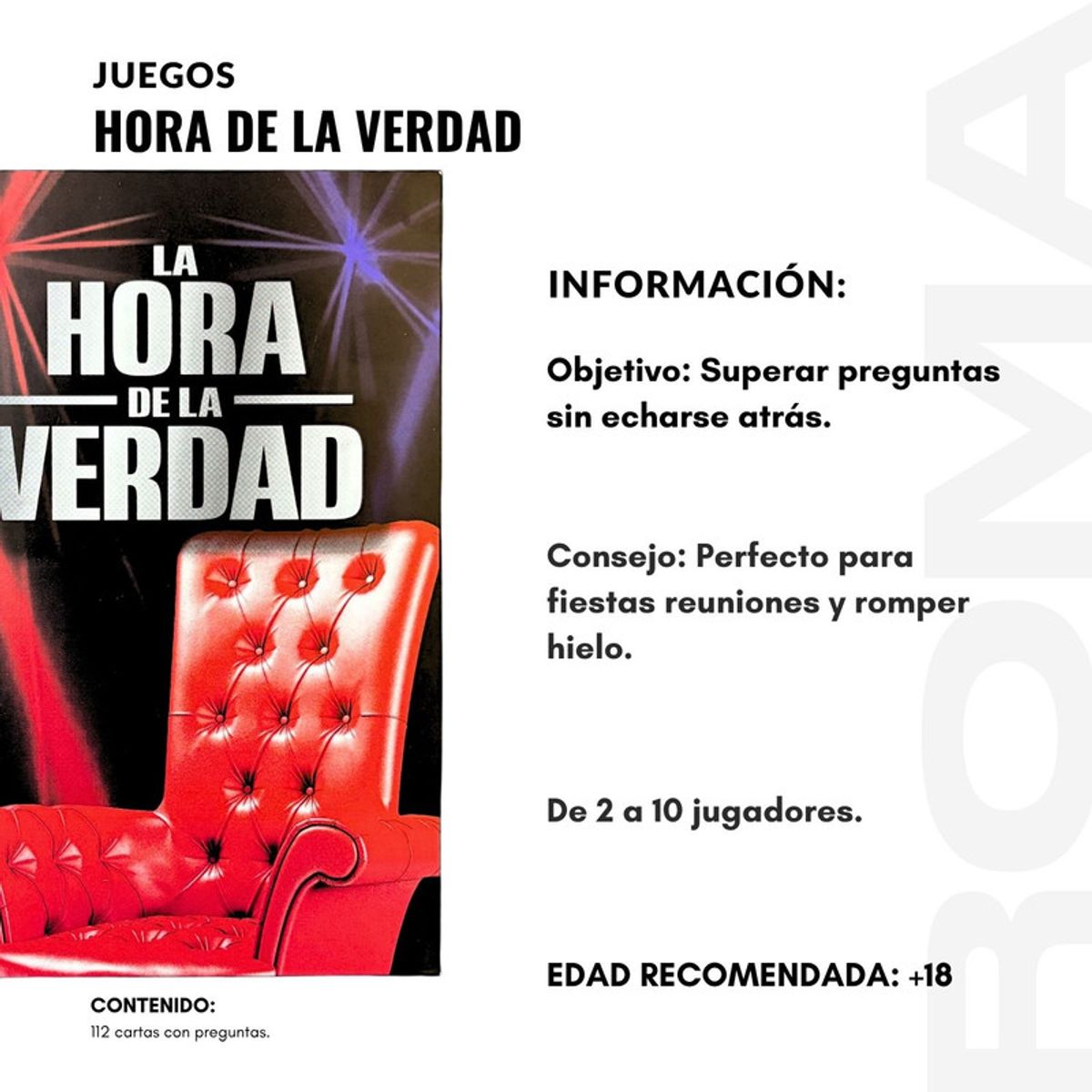 GENERICO - PACK 2 HORA DE LA VERDAD  JUEGO DE CARTAS