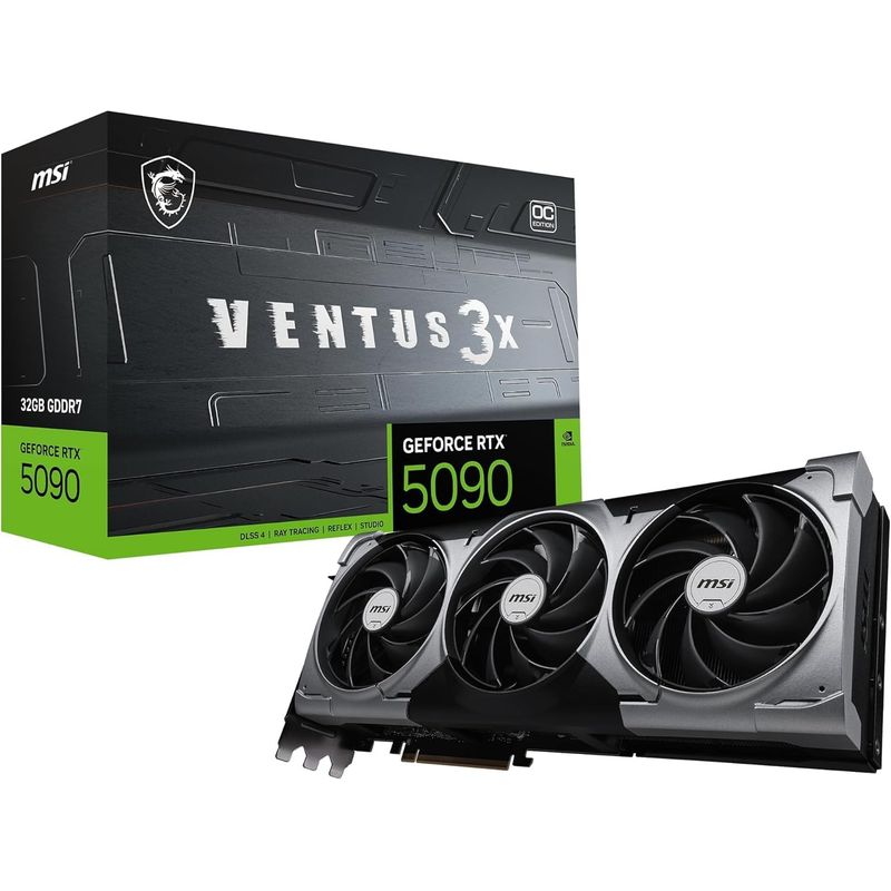 MSI - Tarjeta de video MSI GeForce RTX 5090 32G VENTUS 3X OC, 32 GB GDDR7