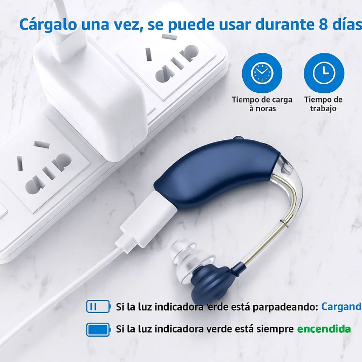 GENERICO - Audifono  Para Sordera  AMPLIFICADOR de Sonido Digital Recargable
