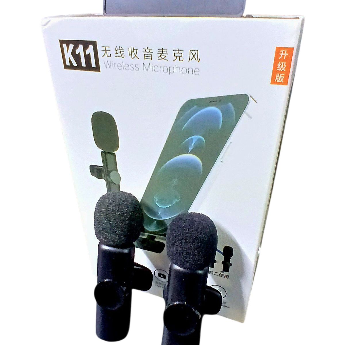 GENERICO - Microfono pechero inalambrico doble compatible con iPhone y android