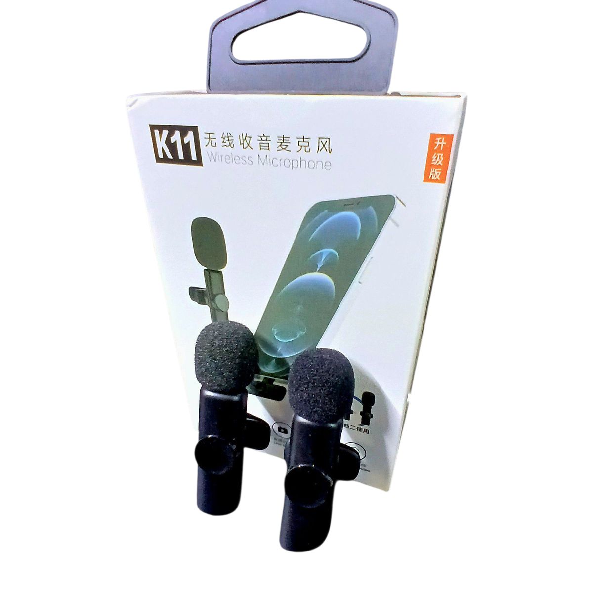 GENERICO - Microfono pechero inalambrico doble compatible con iPhone y android