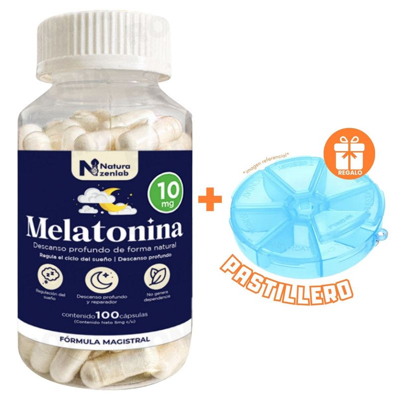 GENERICO - MELATONINA 10MG NATURA ZENLAB + REGALO PASTILLERO