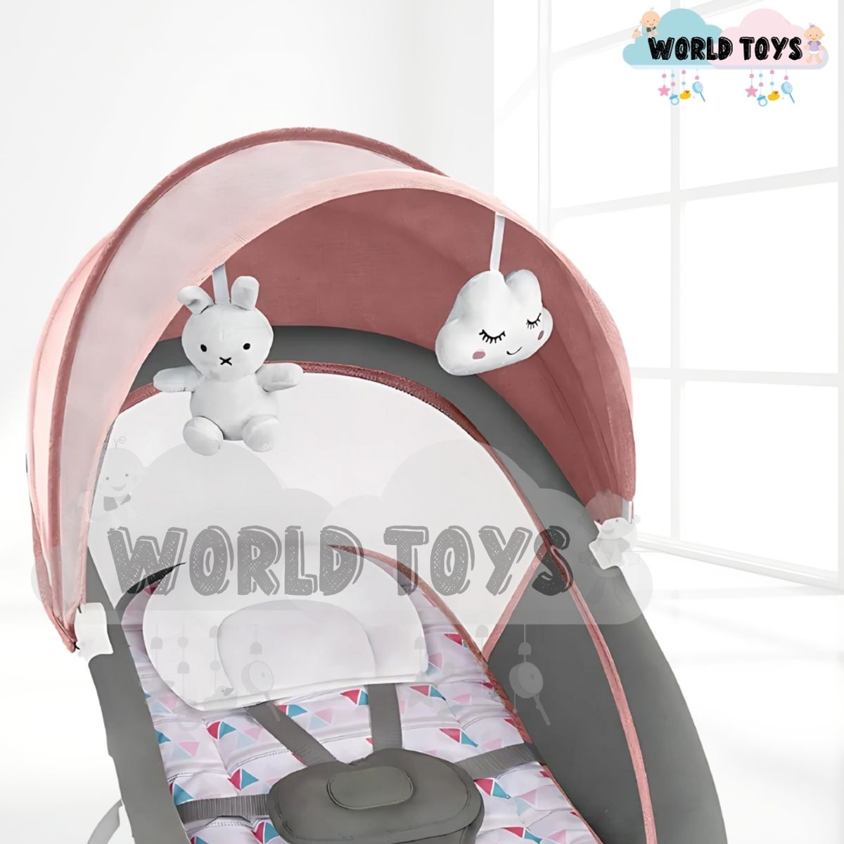 BABY - Mecedora Plegable Eléctrica para Bebés «DOLLY II» Pink