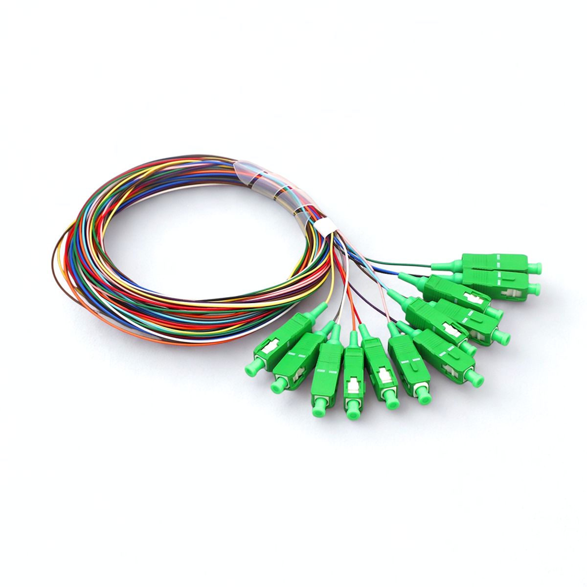 OEM - Fibra Optica Pigtail SC/APC 12 cores 0.9mm 1M Pack 5 unid