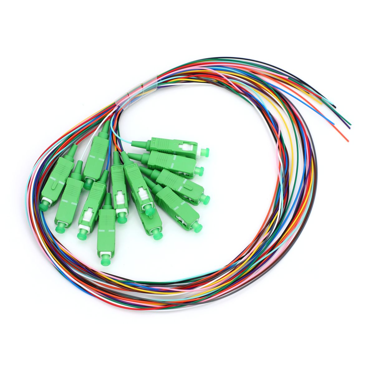 OEM - Fibra Optica Pigtail SC/APC 12 cores 0.9mm 1M Pack 5 unid
