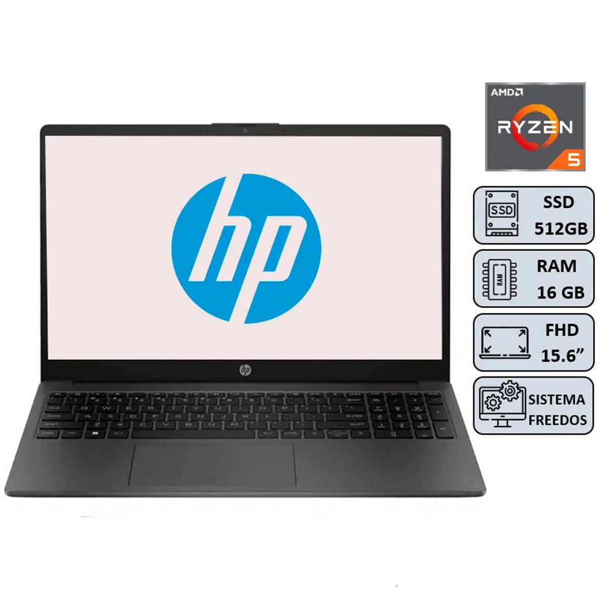 HP - LAPTOP HP 255 G10 R5-7520U/16GB/512GB/15.6"/FREEDOS