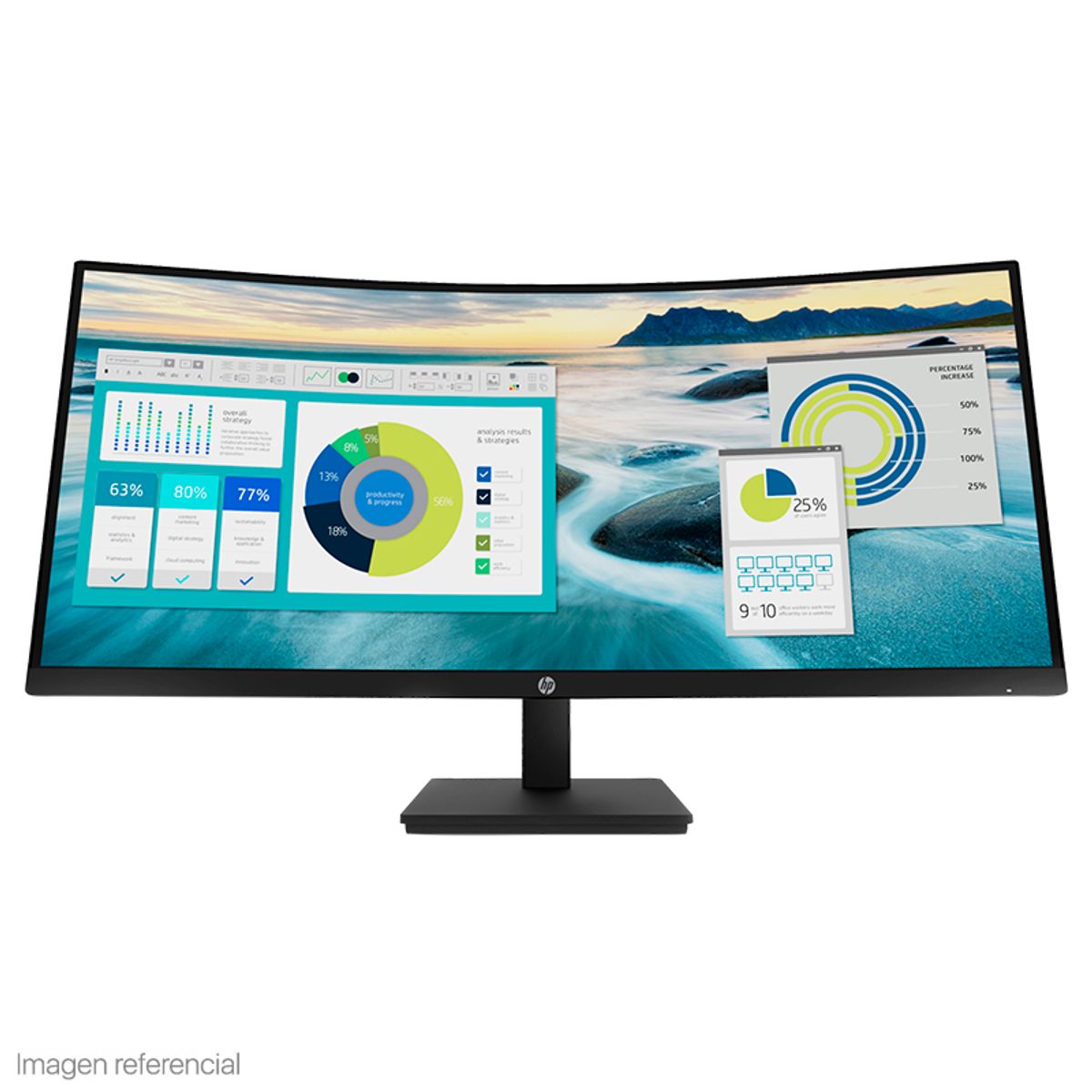 HP - Monitor HP P34hc G4 WQHD VA USB-C Curvo 34 Color Negro