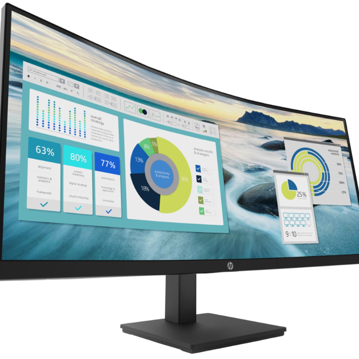 HP - Monitor HP P34hc G4 WQHD VA USB-C Curvo 34 Color Negro