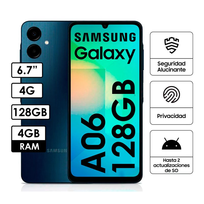 SAMSUNG - Galaxy A06 4GB 128GB 50MP + 2MP Negro