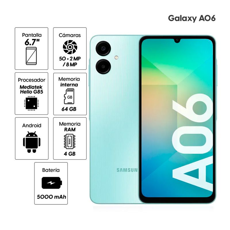 SAMSUNG - A06 4GB RAM 64GB VERDE