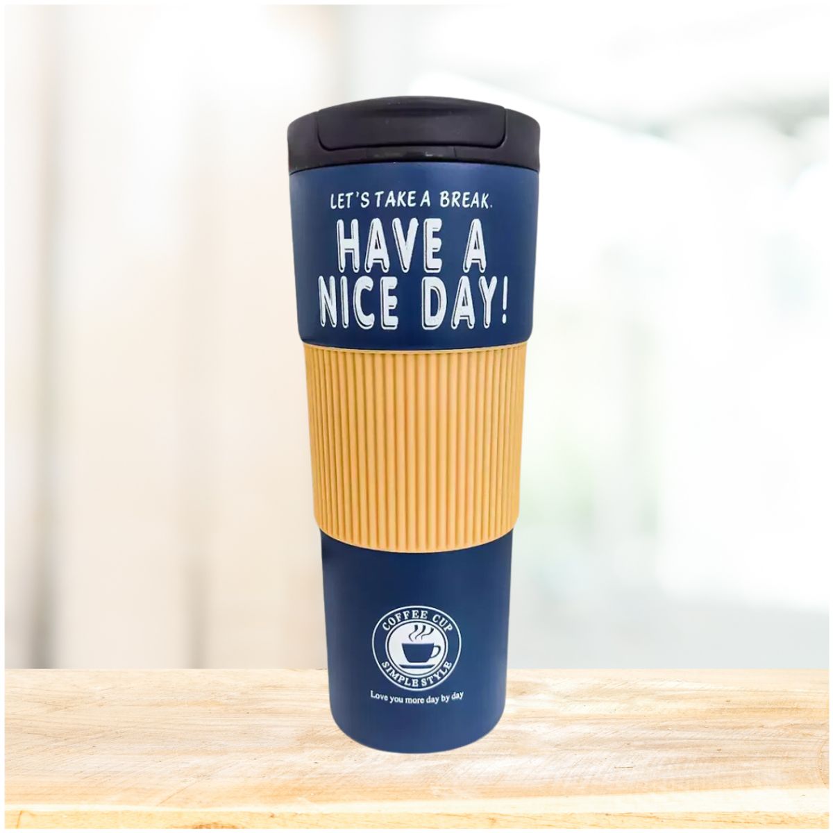 GENERICO - Taza vaso alto de cafe portátil