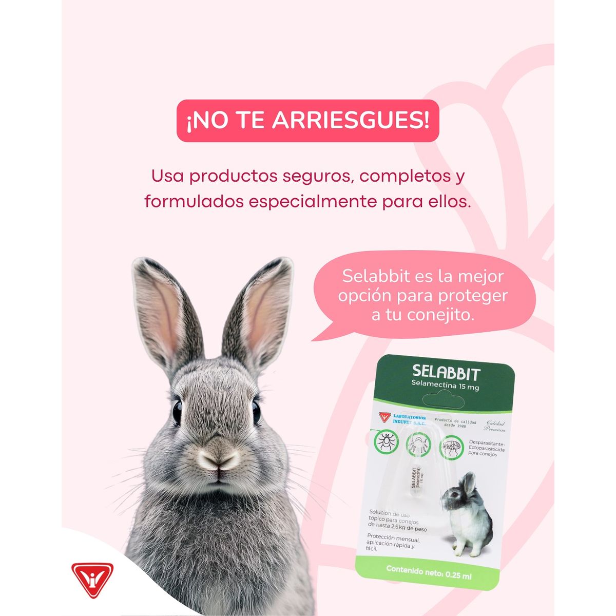 GENERICO - Selabbit Pipeta Antipulgas para Conejo Antiparasitario