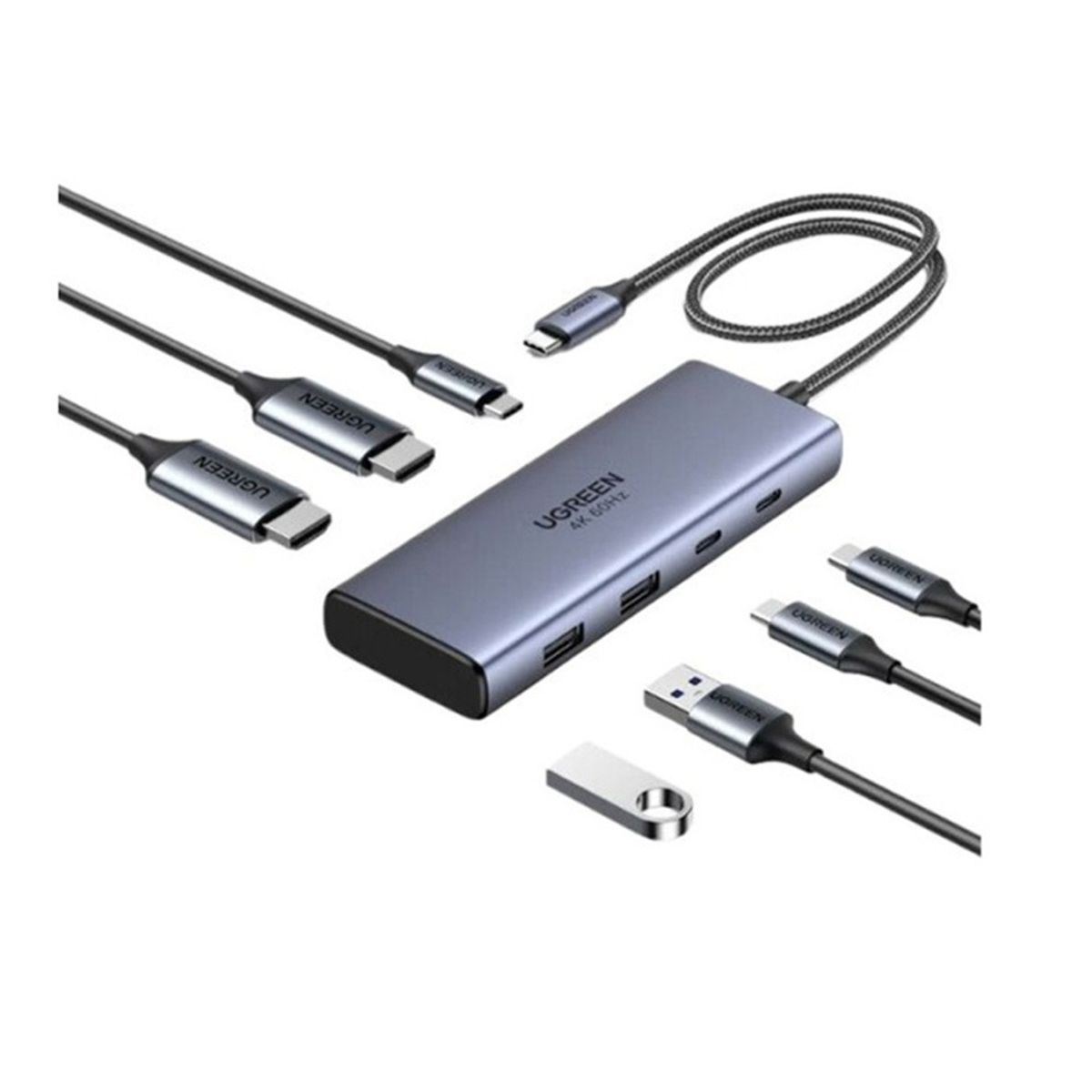 UGREEN - ADAPTADOR USB-C A 7 EN 1 UGREEN CM498 (45379) X2 HDMI